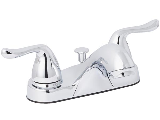 Home Impressions 2 Metal Handle 4 In. Centerset Bathroom Faucet With Pop-Up