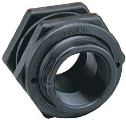 Polypropylene Bulkhead Tank Fitting with EPDM Gaskets, 1 In