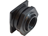 Poly Bulkhead Tank Fitting with EPDM Gasket, 3 In