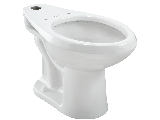 FloWise White Elongated Toilet Bowl Floor Mount