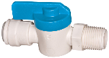 Quick Connect Union Stop Valve, 1/4 In OD x 1/4 In MPT