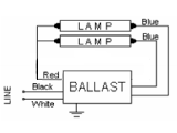 Instant Start Multi Voltage Electronic Ballast 2 Bulb Ballast, 120V-277V