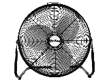 Hi-Velocity Pivoting Floor Fan, 12 In