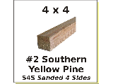 4 x 4 x 8 #2 Yellow Pine S4S Untreated