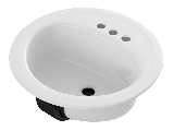 Steel Drop-In Bathroom Sink, 19 In