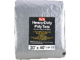 Heavy Duty Silver Poly Tarp, 20 Ft x 40 Ft