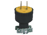 Commercial Non Grounding Round Plug, Black