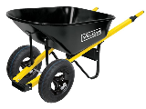 Steel Wheelbarrow With Steel Handles, 6 Cu Ft