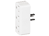 Grounded 3 Outlet Adapter, Ivory