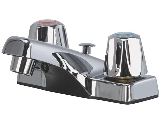 Home Impressions 2 Metal Knob Handle Chrome Bathroom Faucet With Pop-Up