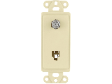 Decorator Telephone Co-Axial Jack, Ivory