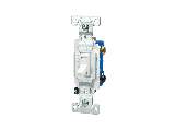 Residential Grounded 3 Way Switch, White