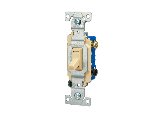 Residential Grounded 3 Way Switch, Ivory