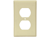 Ivory Duplex Receptacle Plate, 1 Gang