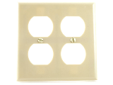 Ivory Duplex Receptacle Plate, 2 Gang