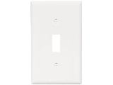 White Nylon Standard Size Toggle Wallplate, 1 Gang