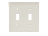 White Switch Plate, 2 Gang