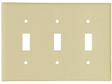 Ivory Switch Plate, 3 Gang