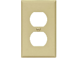 Nylon Ivory Duplex Receptacle Plate, 1 Gang