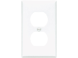 White Nylon Standard Size Duplex Receptacle Wallplate