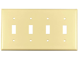 Ivory Switch Plate, 4 Gang