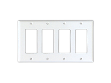 White Switch Plate, 4 Gang