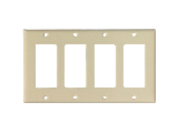 Decorator Wall Plate 4 Gang Ivory