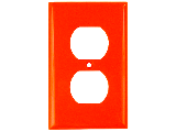 Orange Duplex Receptacle Plate, 1 Gang