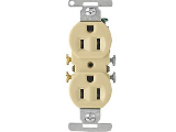 CO/ALR Standard Duplex Receptacle, 15 Amp  Ivory