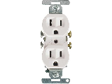 CO/ALR Standard Duplex Receptacle, 15 Amp  White