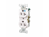 Weather Resistant 20 Amp Duplex Receptacle, White