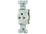 Commercial Single Receptacle, 20 Amp  White