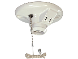 Pull Chain Porcelain Lampholder With Outlet