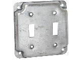 Square Raised 2 Gang Switch Cover Plate, 4 In