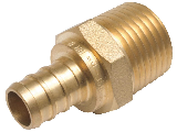 PEX Brass Threaded Male Adapter, Barb x MPT (Sizes)