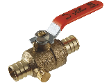 PEX Brass Full Port Ball Valve with Drain (Sizes)