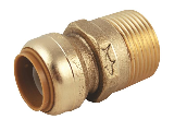 Push-to-Connect Brass Male Adapter, 1 In x 3/4 In