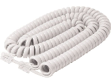 White Telephone Handset Cord, 25 Ft