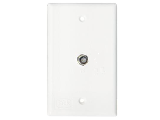 Co-Axial Flush Mount Wall Jack, White