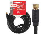 Black RG6 Co-Axial Cable, 25 Ft