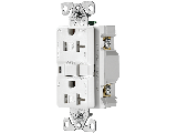 Back Side Wire 20 Amp Duplex Receptacle, White