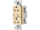 Back Side Wire 20 Amp Duplex Receptacle, Ivory