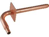 PEX Copper Stubout Elbow with Eared Nailing Plate, 1/2 In