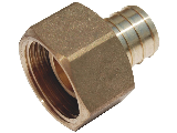 PEX Brass Straight Female Adapter, 3/4 In Barb x 3/4 In FPT