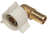 PEX Brass 90 Degree Swivel Elbow, 1/2 In Barb x 1/2 In FPT