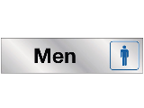 2 In x 8 In Mylar Self-Adhesive SIgn: Men