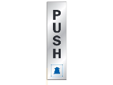 Sign 2 In. x  8 In. Vinyl Push Sign