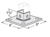 7 Hole Single Strut Post Base