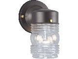 Jelly Jar Outdoor Wall Fixture, Black