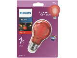 LED Red A19 Party Light Bulb, 8 Watt